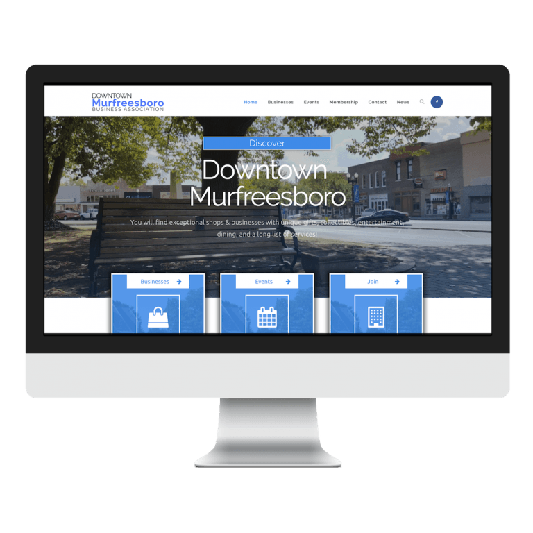 Downtown Murfreesboro Business Association Website Design