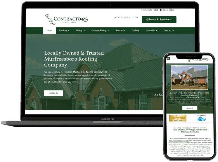 L&L Contractors Website Design by CreativeBoro